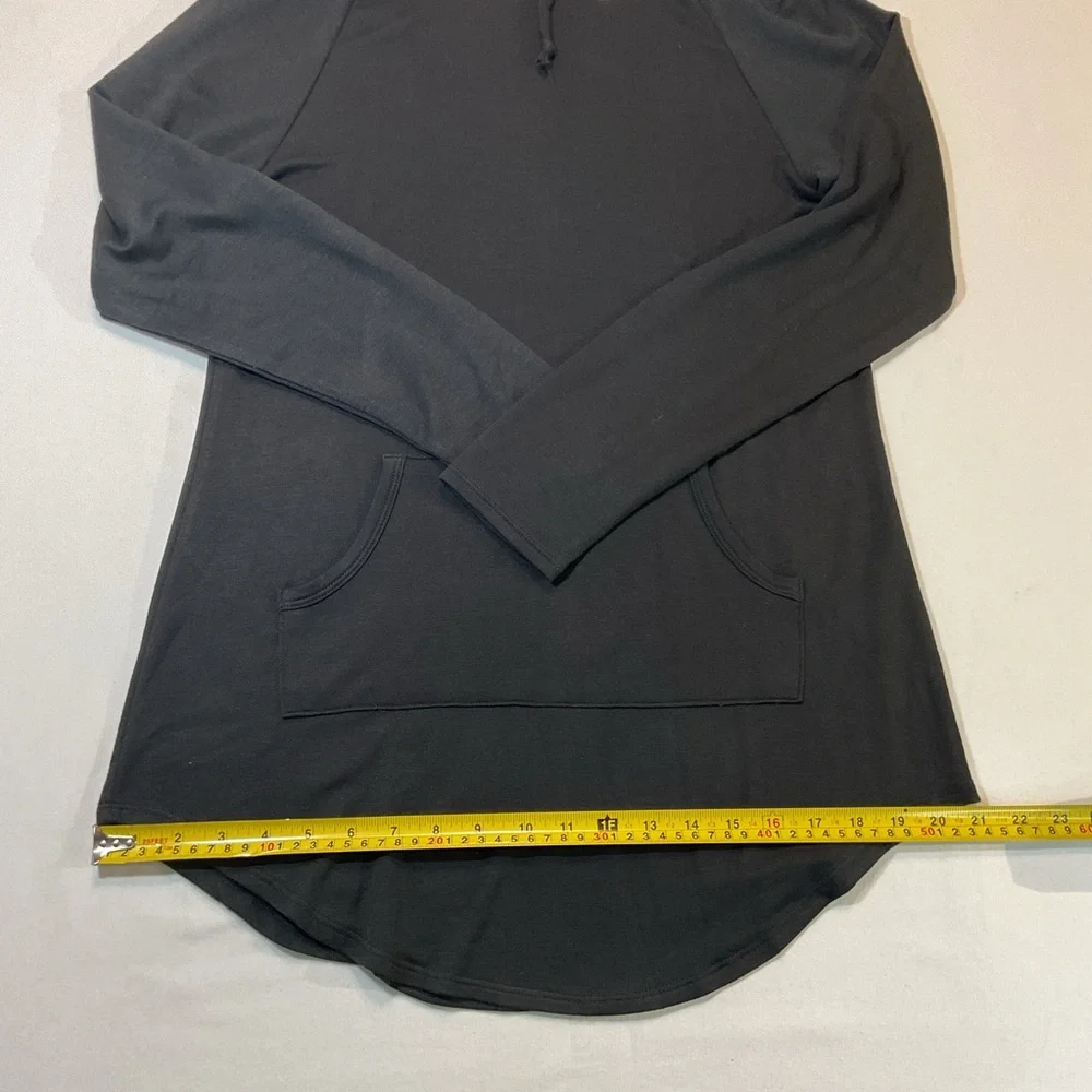 Nadine West NWT Sasha Rose Black Lightweight Long Sleeve Hoodie Dress, Size S - Picture 4 of 7